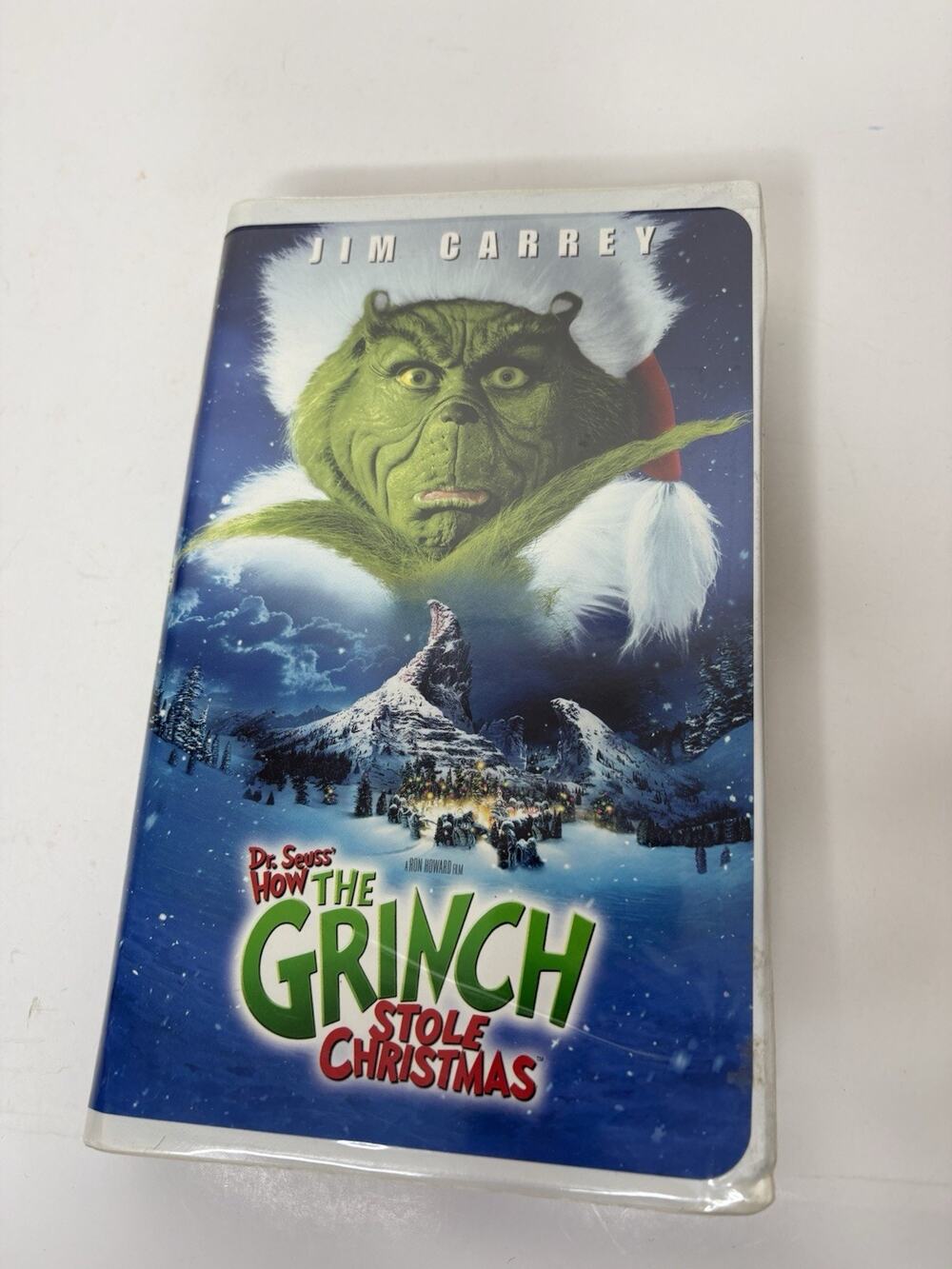 Dr Seuss How the Grinch Stole Christmas VHS Jim Carrey Clamshell 1991